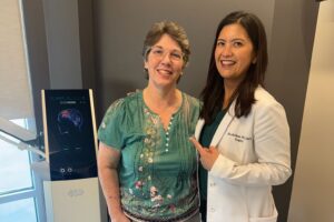 Dr. Nicole Basa with EXOMIND patient at B+A Medical Center